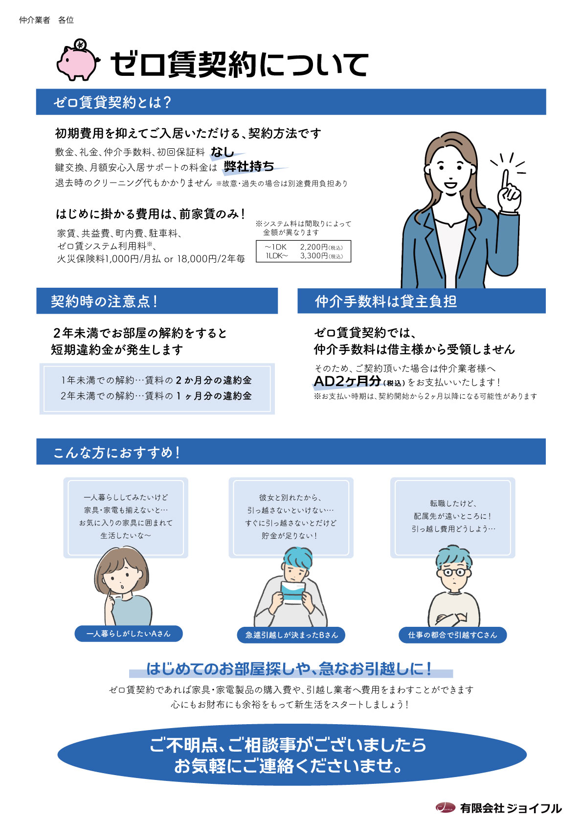 不動産会社のチラシイメージ