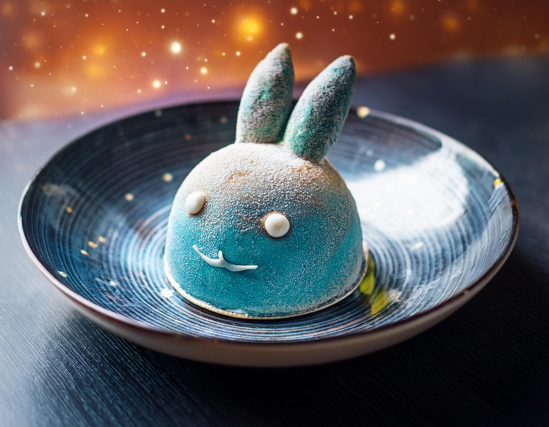月のうさぎケーキの画像