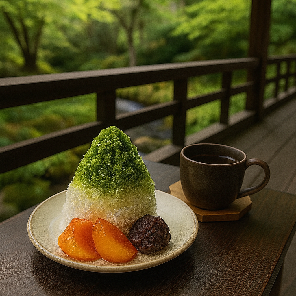 縁側で味わうケーキと自家焙煎珈琲