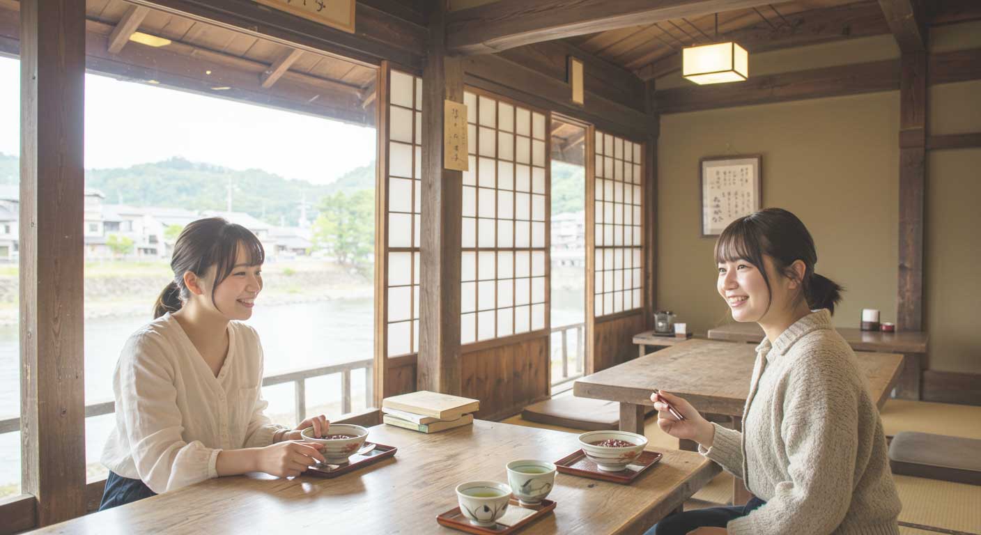 まめほの庵でまったりしている写真