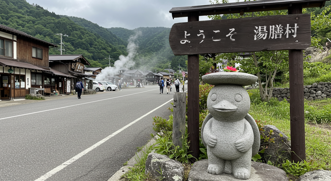 湯膳温泉入口の写真