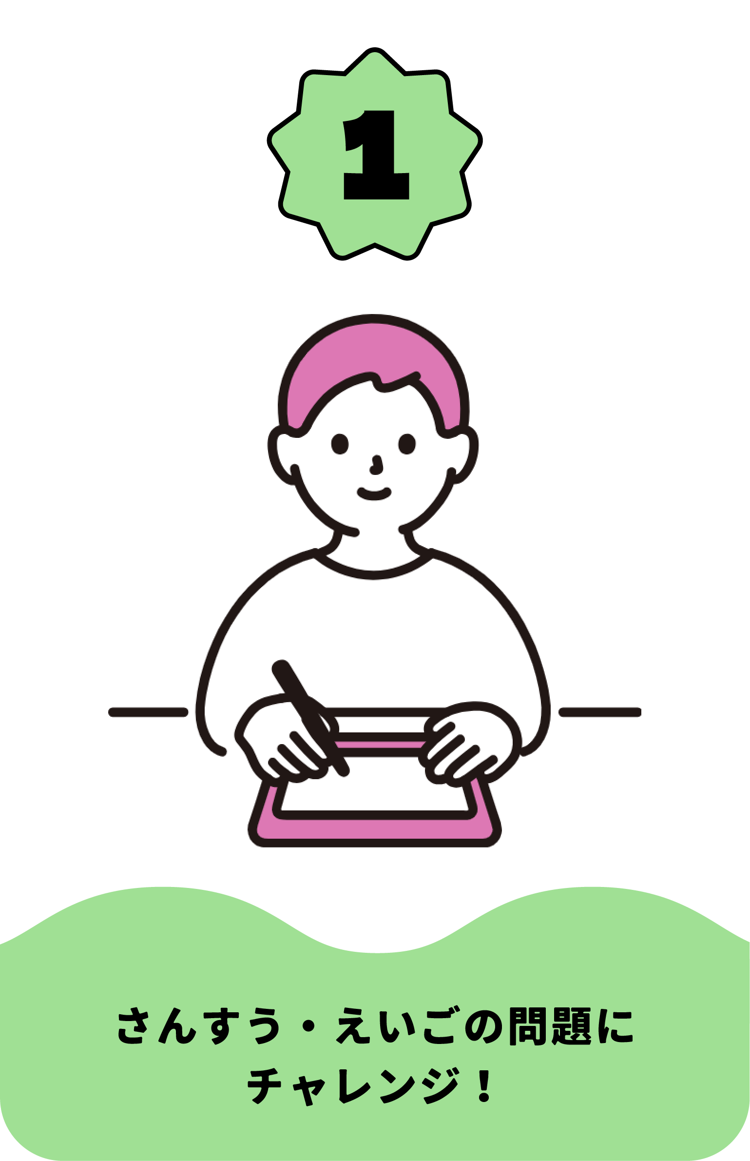 さんすう・えいごの問題にチャレンジ!